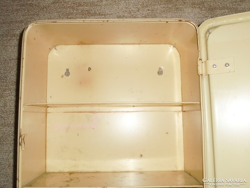 Retro bathroom cabinet - painted metal - from the 1960s