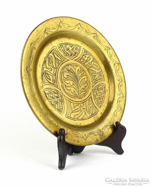 1D688 antique oriental motif copper plate 19 cm