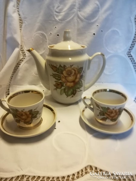 Porcelán /orosz/ mokkás kanna két csészével