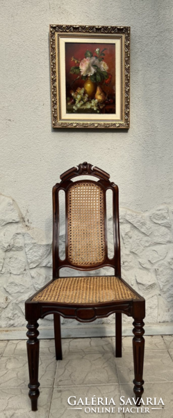 1 db antik stílusú támlás nádazott szék