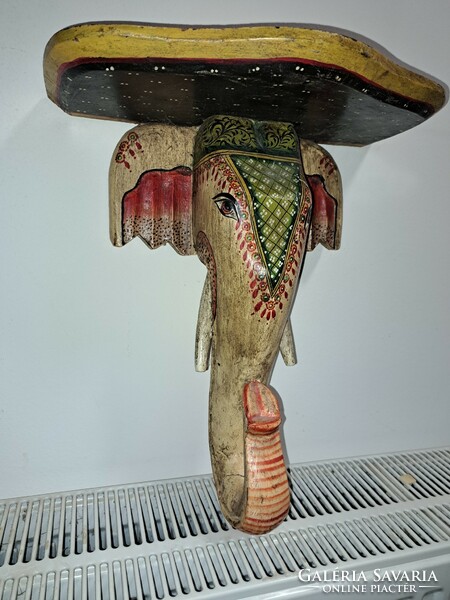 Indian wooden statue with a total height of 120 cm
