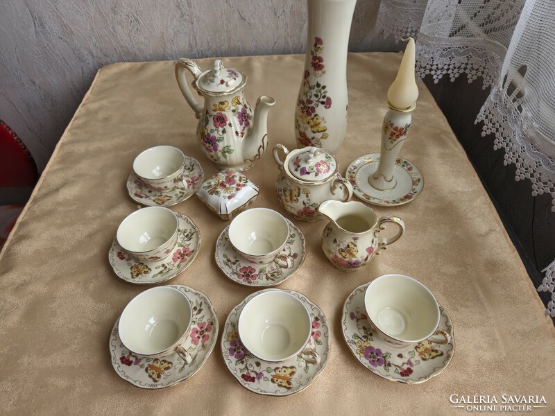 Butterfly coffee or tea set from Zsolna