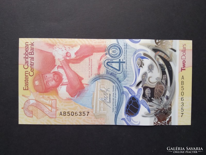 Kelet-karibi Államok 2 Dollars 2023 UNC emlékbankjegy