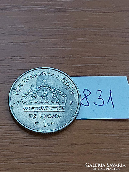 Sweden 1 kroner 2002 xvi. King Gustav Károly, copper-nickel 831