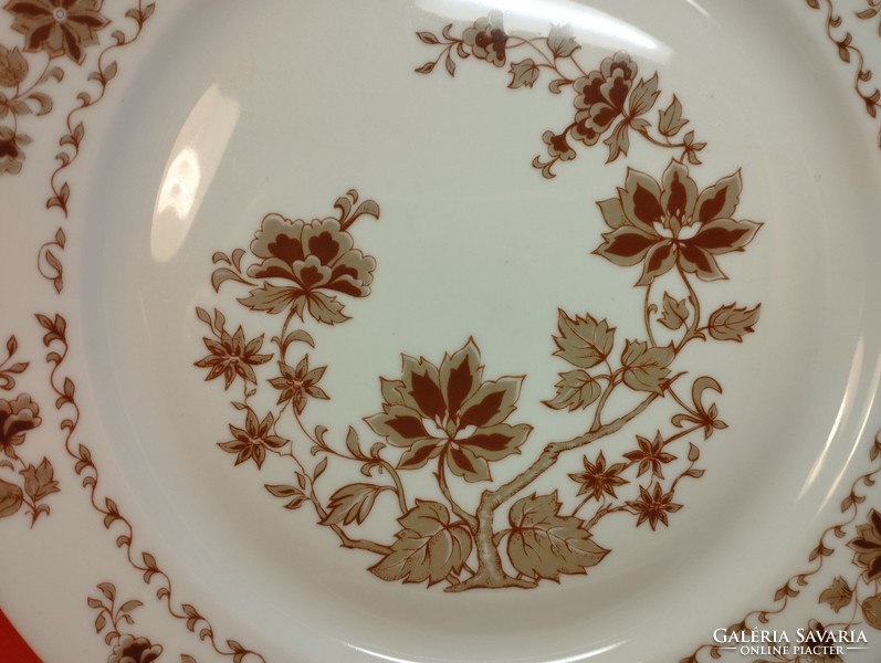 Large flat porcelain plate with Alföldi pattern, 5 pcs