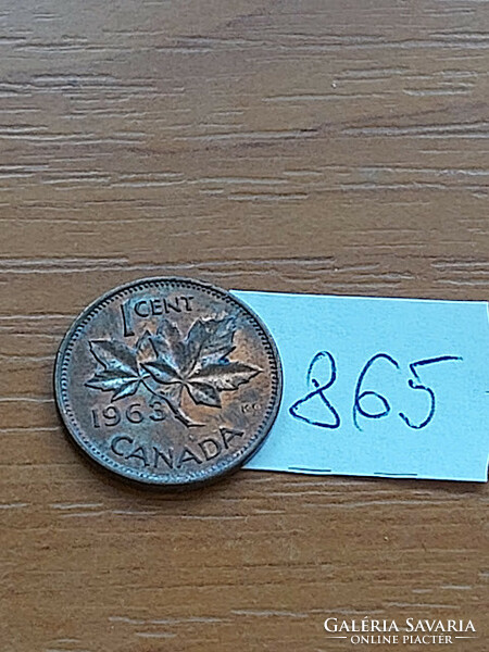 KANADA 1 CENT 1963  II. Erzsébet királynő,  Bronz  865