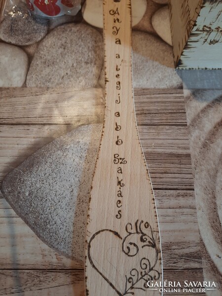 Unique pyro-engraved wooden spoon for Mother's Day