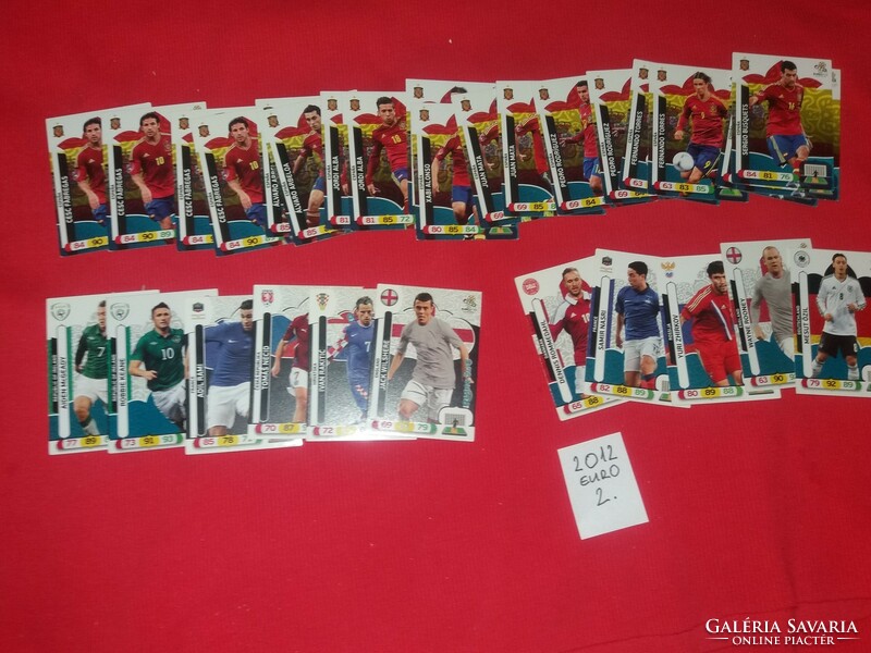 2012 European Championship 2. Pack of 31 football collectible cards in one, condition according to the pictures