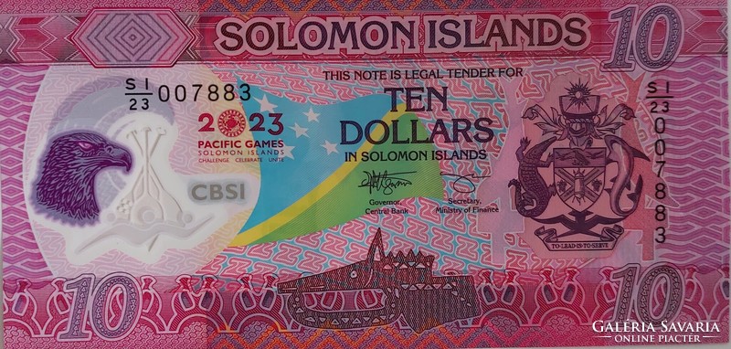 Solomon Islands $10, 2023, unc banknote