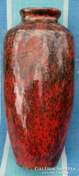 Pesthidegkút, retro váza, Cs. M. jelzéssel, 30 cm magas