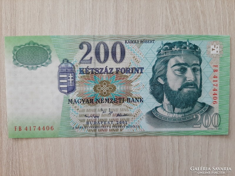 200 HUF banknote fb series 2001 crisp banknote unc