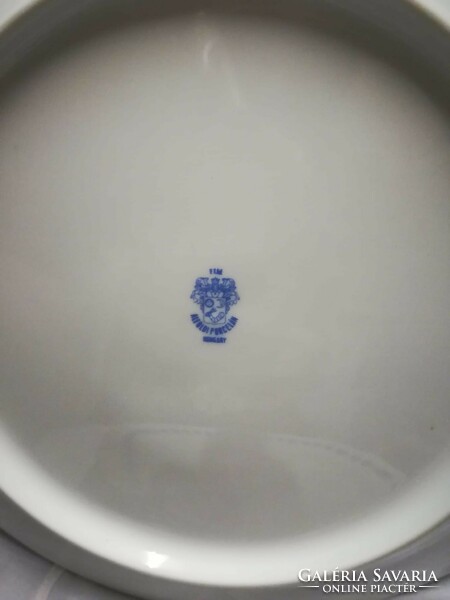 Alföldi porcelán kék pöttyös tányér