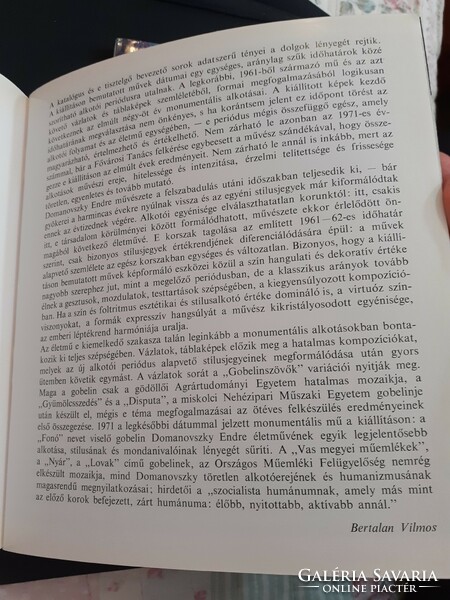 Domanovszky Endre Bertalan Vilmos: Színek varázsa és egy kiállítási katalógus 1971 ből