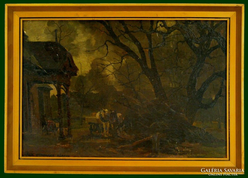 Nándor Vágh-weimann: in front of the forest castle