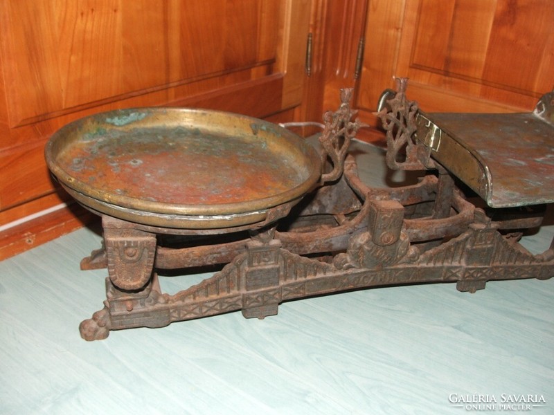 15 Kg.-Os mocznik bridge-shaped cast iron scale with copper plates