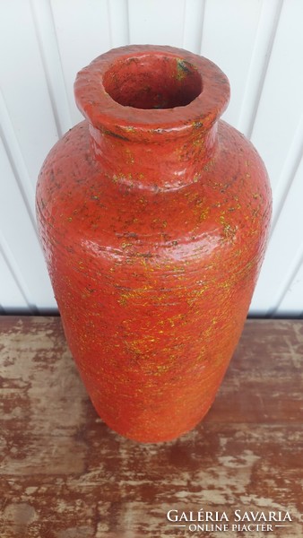 Retro, marked, industrial artist ceramic floor vase, 66 cm