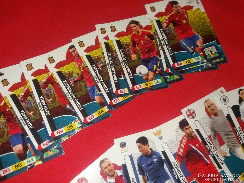 2012 EUROPA BAJNOKSÁG 2.csomag 31 darab futball gyűjthető kártyák egyben állapot a képek szerint