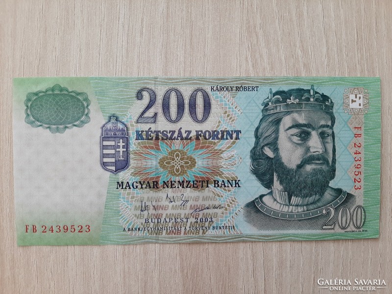200 HUF banknote fb series 2003 unc crisp banknote