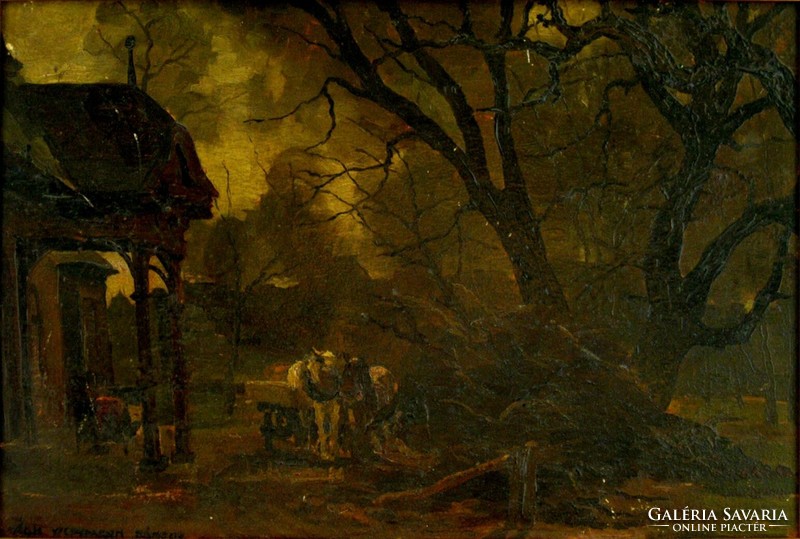 Nándor Vágh-weimann: in front of the forest castle