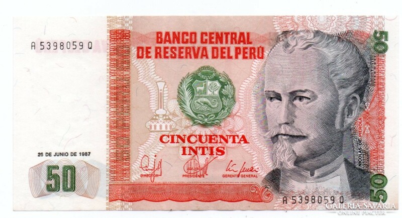 50 Intis 1987 Peru