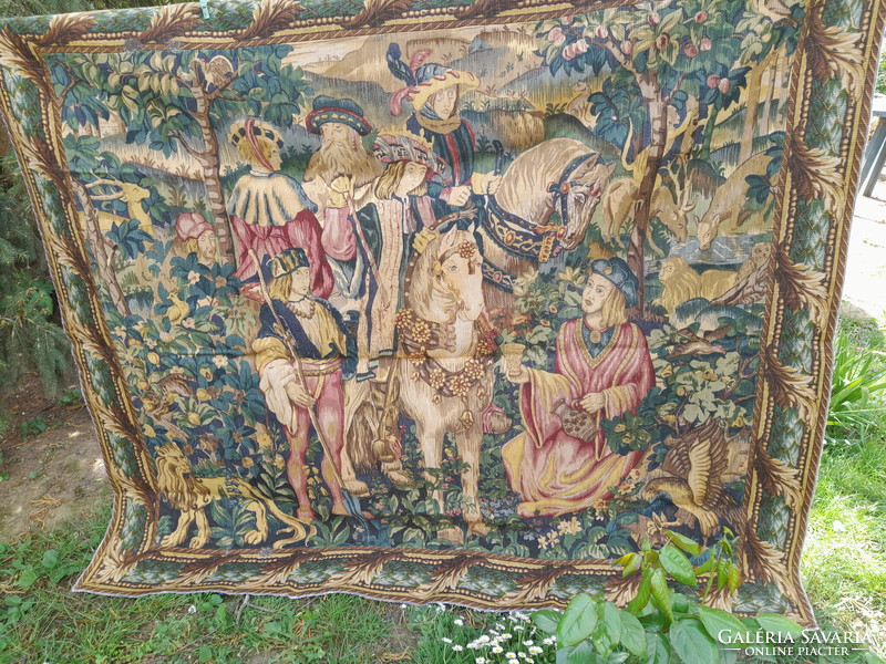 Huge old tapestry.