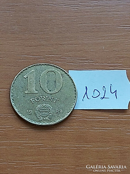 MAGYAR NÉPKÖZTÁRSASÁG 10 FORINT 1988  Alumínium-Bronz  1024