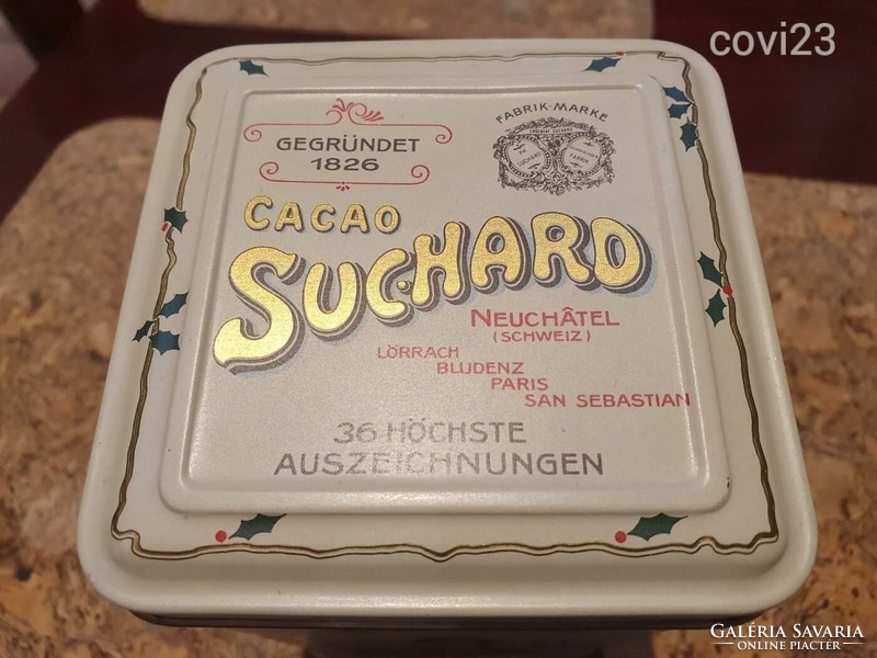 Suchard cacao tin box modhatn in perfect condition