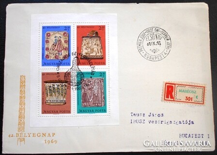 Ff2571a-d / 1969 stamp day block ran on fdc