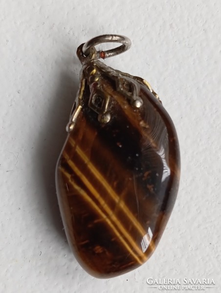 Amber tiger eye pendant