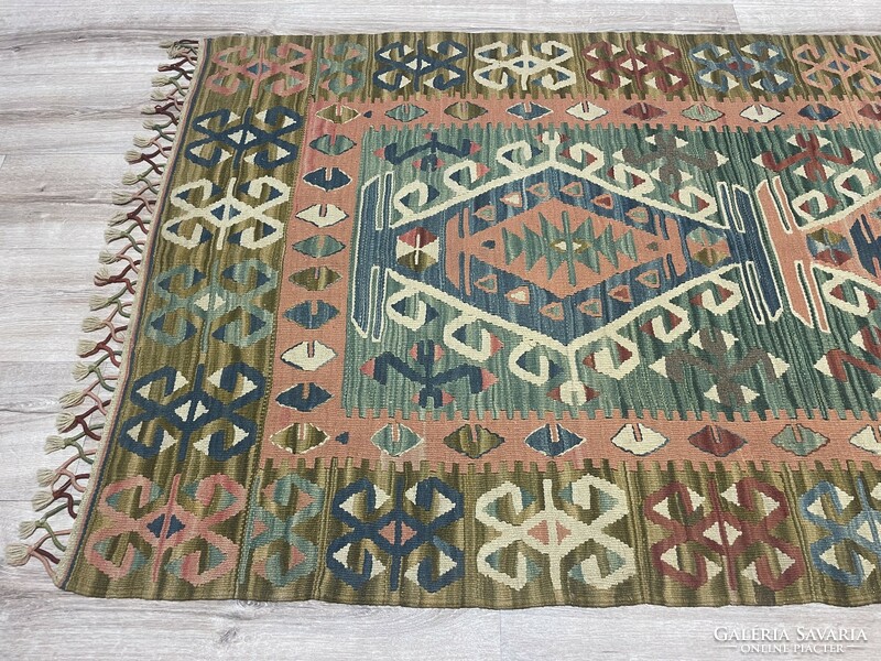 Kayseri kilim (kelim) - Turkish handwoven woolen carpet, 103 x 207 cm