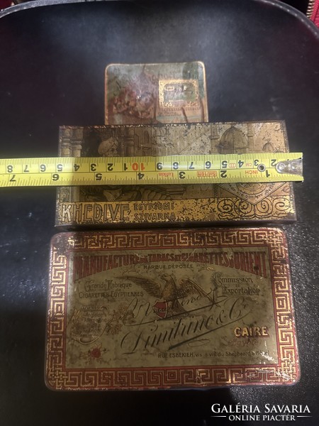 3 antique cigarette boxes for sale as a collection! Price: 14.000.-/3pcs