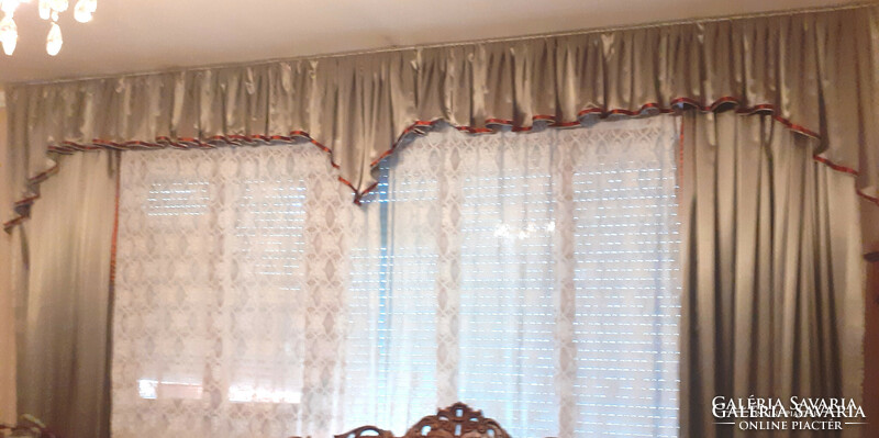 Blackout curtain with drapery. 2 X 245x280 cm