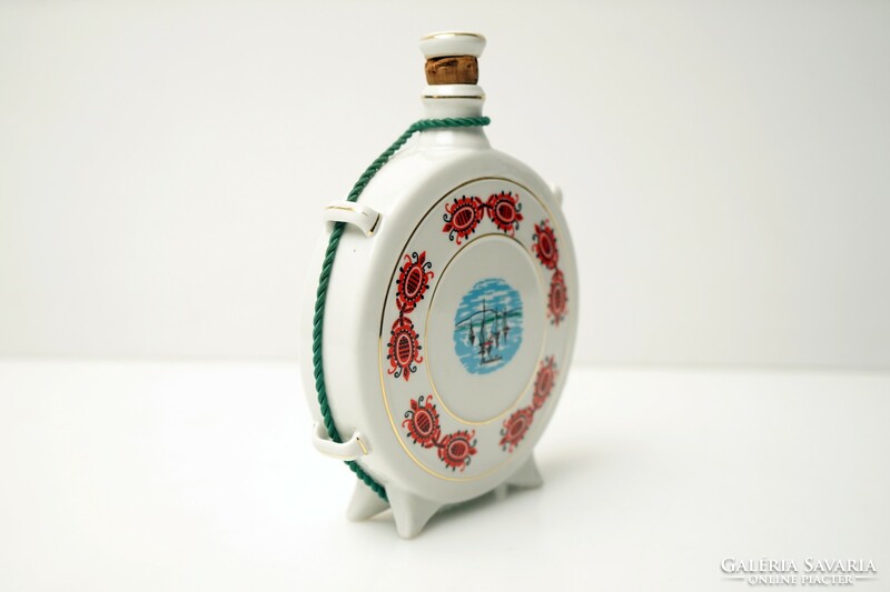 Old Hólloháza porcelain balaton water bottle / balaton / retro old