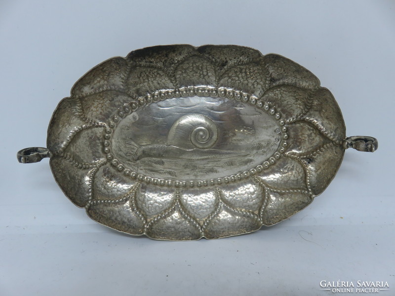 Hungarian silver art-deco jewelry holder bowl