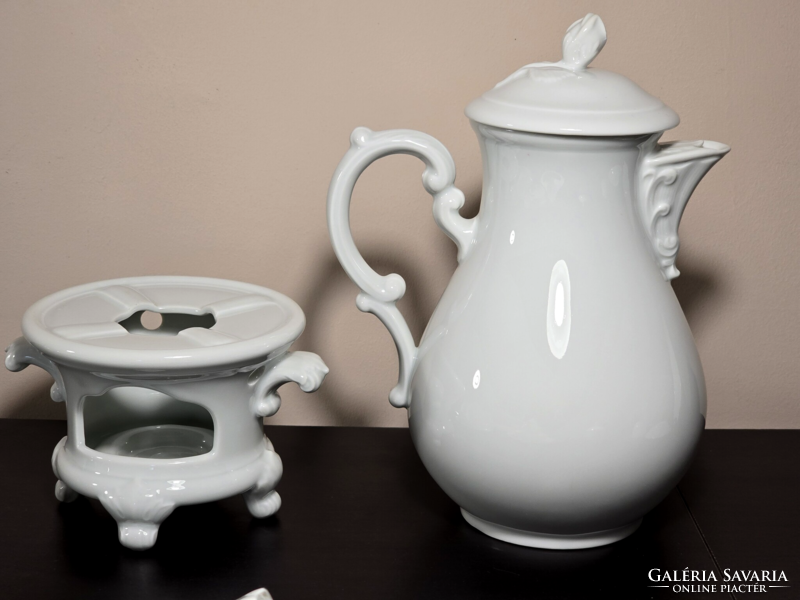 *Hutschenreuther német porcelán, 6 személyes teás reggeliző  készlet, XX.szd. második fele