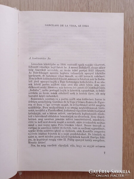 Garcilaso De La Vega, az Inka - Inkák és konkvisztádorok (Világjárók - Klasszikus Útleírások) 1964