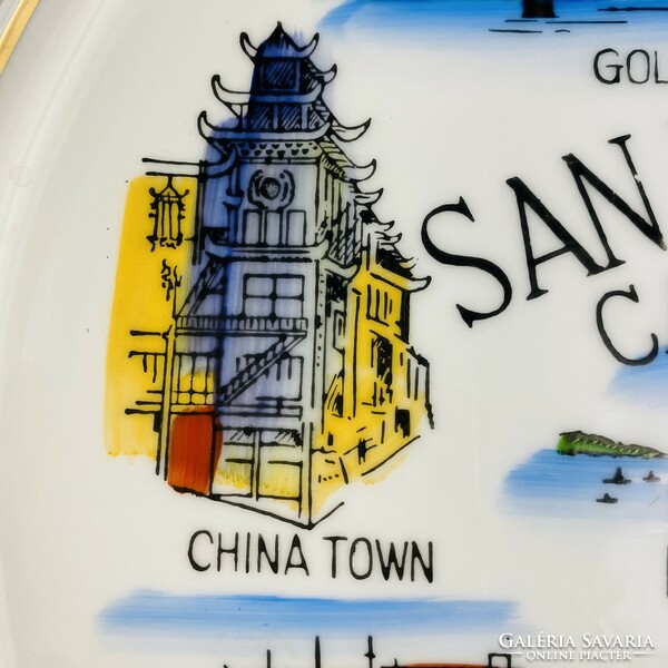 Porcelain souvenir / memory plate - San Francisco California