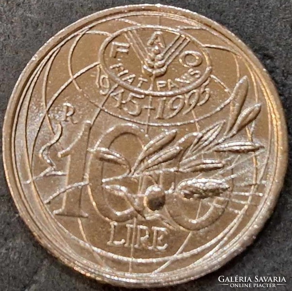 Italy 100 Lira, 1995, fao