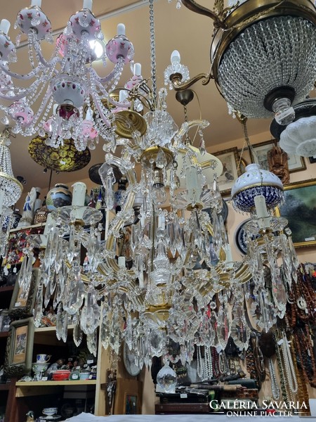 Old renovated Maria Theresa crystal chandelier