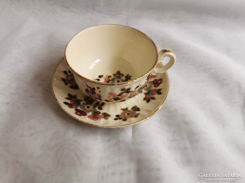 Antik Zsolnay Virágos csésze