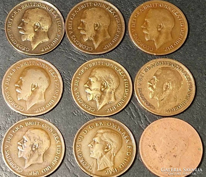 Egyesült Királyság,  ﻿1 penny, LOT