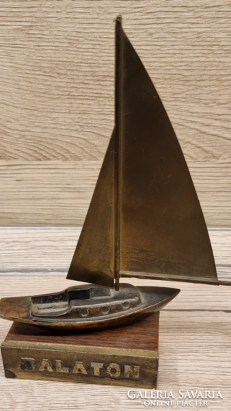 Balaton sailboat, metal and wood, specialty
