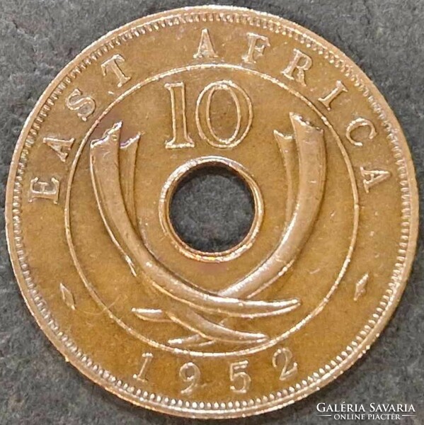 Brit Kelet-Afrika 10 cent, 1952 Verdejel "H" - Heaton, Birmingham