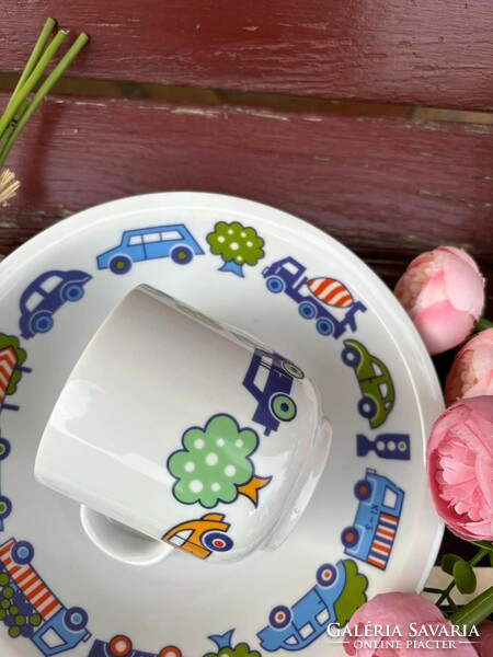 Alföldi car deep plate mug nostalgia memory heirloom child pattern figurine