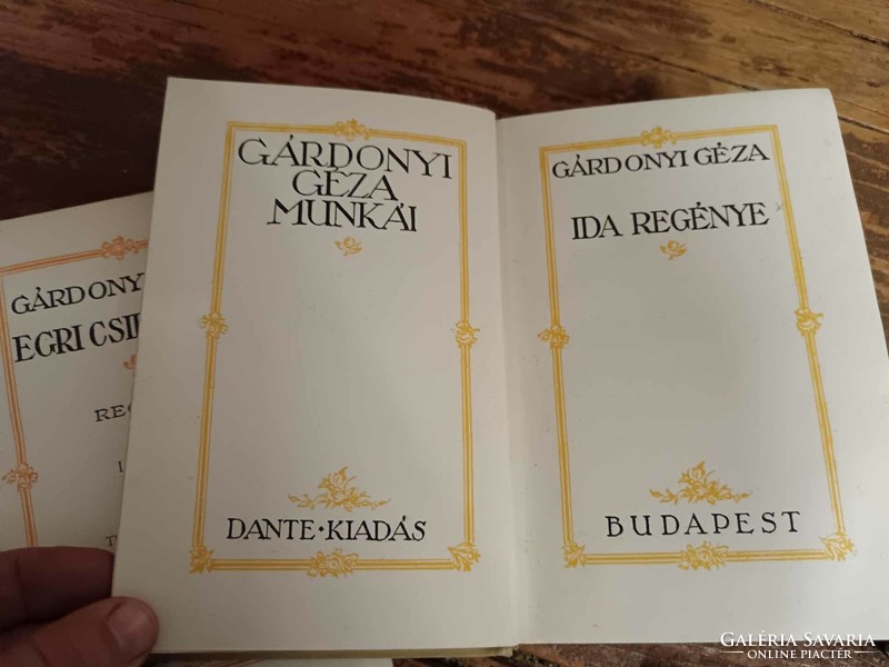 Gárdonyi Géza munkái sorozatból 4 rész, 5 darab könyv egyben eladó, 20. század elejei antik könyvek