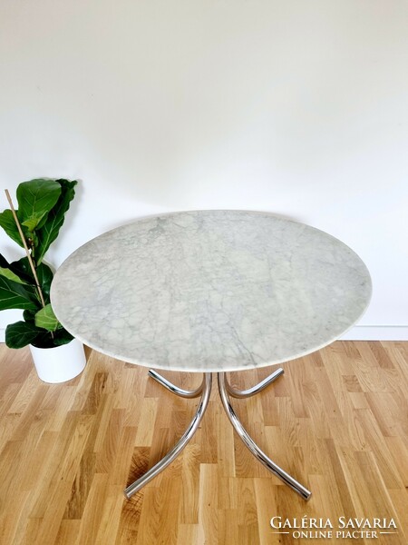 Vintage round marble table, dining table