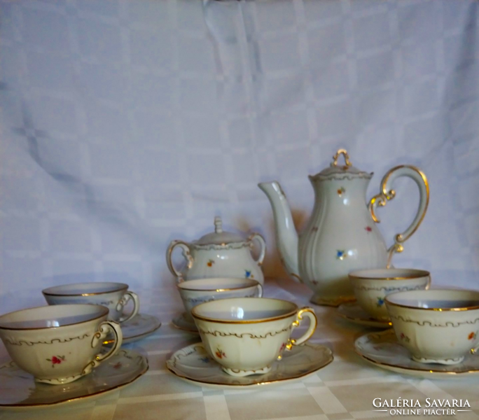 Zsolnay mocha set for 6 people