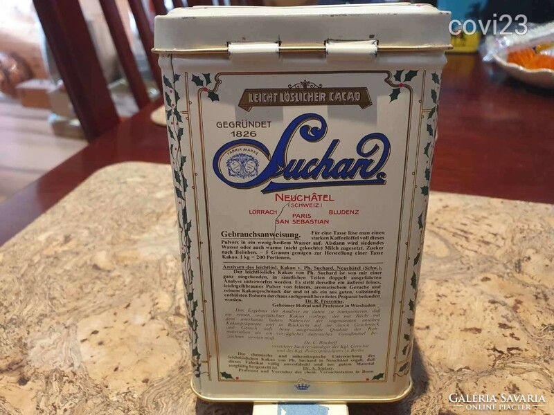 Suchard cacao tin box modhatn in perfect condition