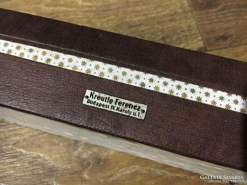 Approx. 1900 juwel wood burning set, complete in original box (kreutle fer...