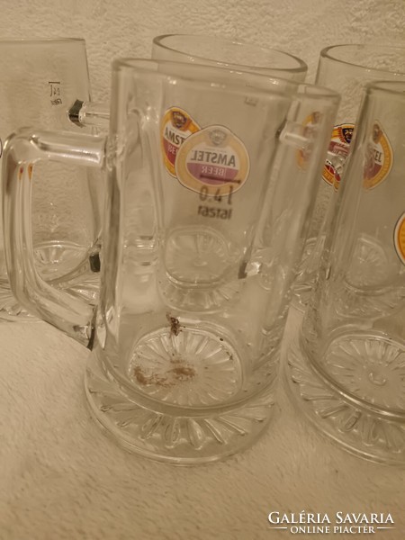 Amstel new set of 6 4 dl beer mugs